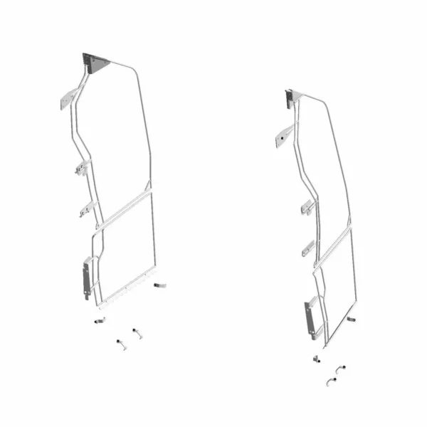 Zip Window Upper Doors for GENERAL, Front & Rear, Canvas, Set of 4